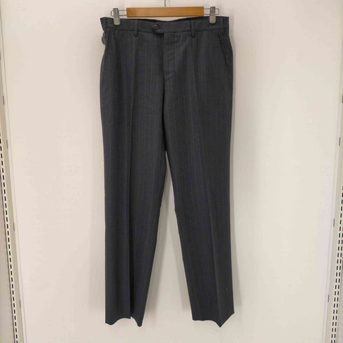ジョルジオアルマーニ Giorgio Armani 10S イタリア製 VIRGIN WOOL バージンウール ストライプ 2B テーラード ノータック スラックス パンツ スーツ セットアップ メンズ 50