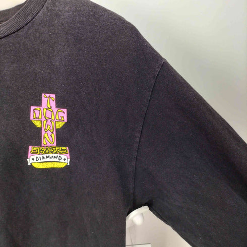 Diamond Supply Co. × DOGTOWN USA製 ワンポイント プリント クルーネック L/S Tシャツ メンズ import:M