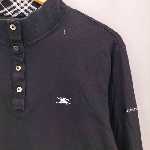 バーバリーゴルフ BURBERRY GOLF ロゴ刺繍 襟袖ノバチェック ハイネックポロシャツ メンズ LL