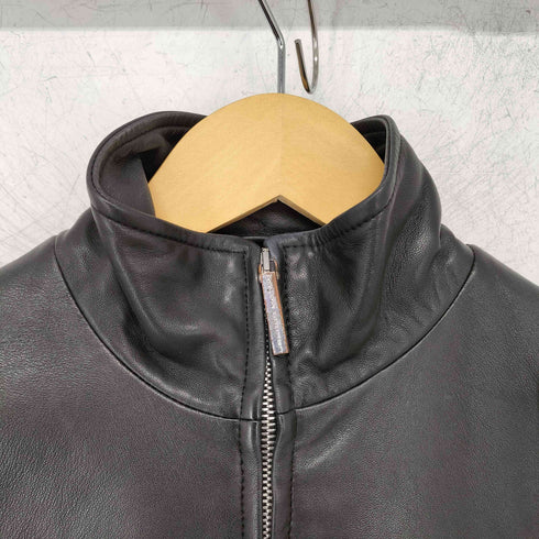 ラルフローレン RALPH LAUREN ラムレザー シングルライダースジャケット レディース