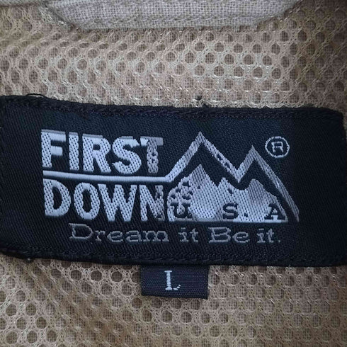ファーストダウン FIRST DOWN リネンコットン 裏地メッシュ ハンティングベスト メンズ import:L