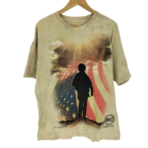 ザマウンテン the mountain タイダイ染め プリント S/S クルーネック Tシャツ メンズ import:XL