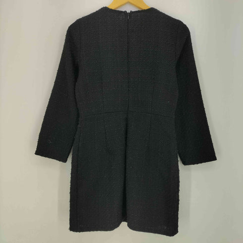 ザラ ZARA ゴールドボタン ツイード テクスチチャードドレス レディース import:S