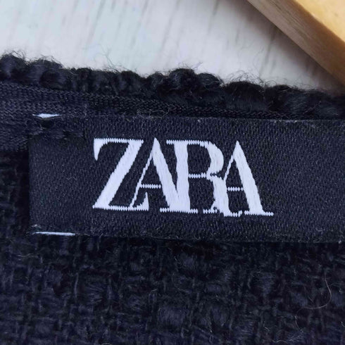 ザラ ZARA ゴールドボタン ツイード テクスチチャードドレス レディース import:S