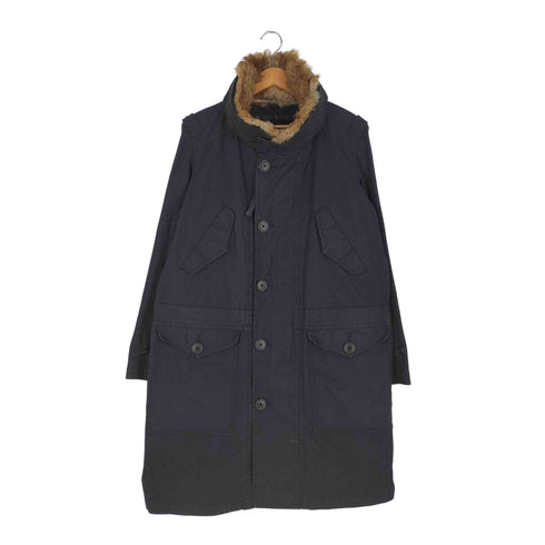 SURPLUS+PLUS ラビットファー ライナー付き モッズコート メンズ