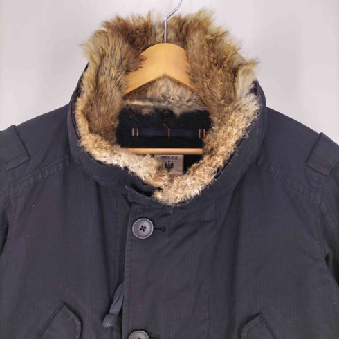 SURPLUS+PLUS ラビットファー ライナー付き モッズコート メンズ