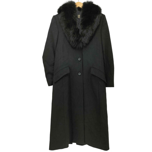 I'hiver ブルーフォックスファー カシミヤロングコート レディース 9AR