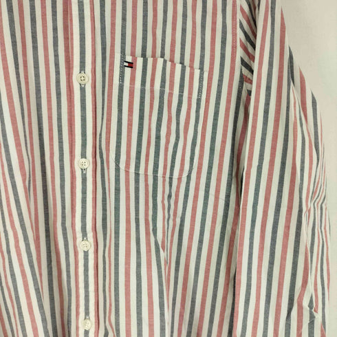 トミーヒルフィガー TOMMY HILFIGER ストライプ ボタンダウンシャツ メンズ import:M