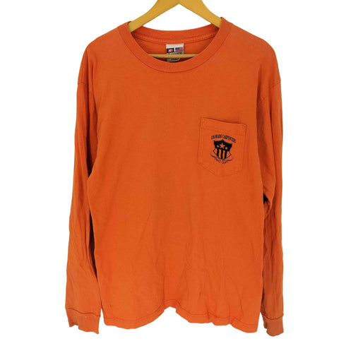 ベイサイド BAYSIDE 90S USA製 US労働組合 ワシ 鷲 アニマル エンブレム プリント L/S クルーネック Tシャツ メンズ import:L