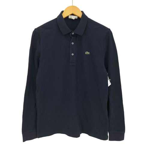 ラコステ LACOSTE ロゴ刺繍 鹿の子 ストレッチ 長袖ポロシャツ メンズ import:M