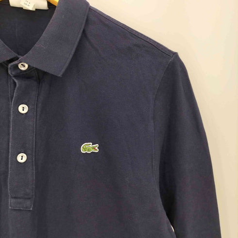 ラコステ LACOSTE ロゴ刺繍 鹿の子 ストレッチ 長袖ポロシャツ メンズ import:M