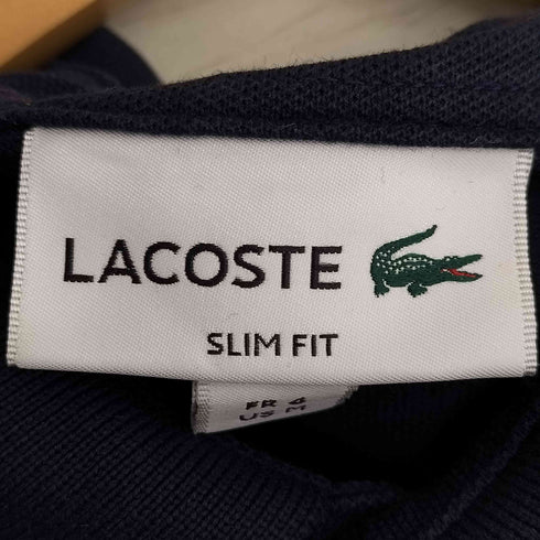 ラコステ LACOSTE ロゴ刺繍 鹿の子 ストレッチ 長袖ポロシャツ メンズ import:M