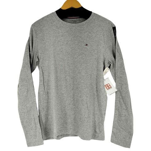 トミーヒルフィガー TOMMY HILFIGER ワンポイント刺繍 テープロゴ L/S Tシャツ メンズ JPN:S