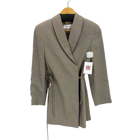 マックスマーラ MAX MARA イタリア製 白タグ ウール混テーラードジャケット レディース JPN:40