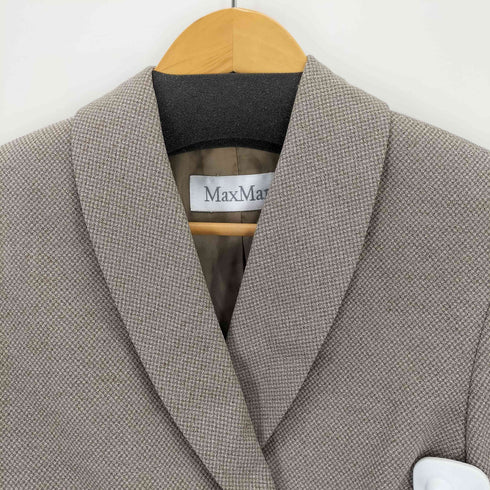 マックスマーラ MAX MARA イタリア製 白タグ ウール混テーラードジャケット レディース JPN:40