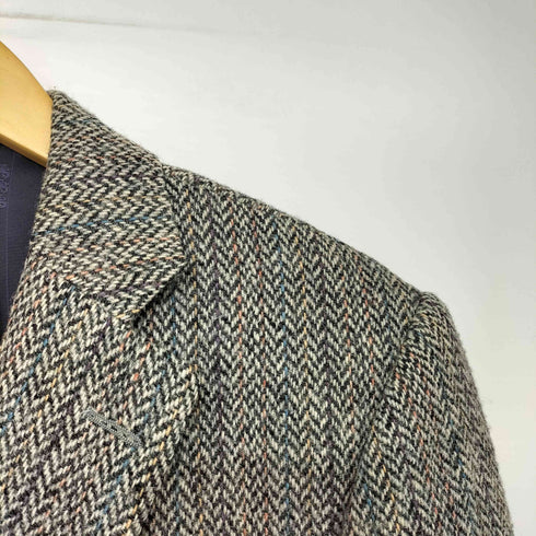 ケントアンドカーウェン KENT&CURWEN ヘリンボーン Harris Tweedウール 2Bテーラードジャケット メンズ