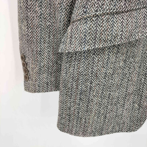 ケントアンドカーウェン KENT&CURWEN ヘリンボーン Harris Tweedウール 2Bテーラードジャケット メンズ