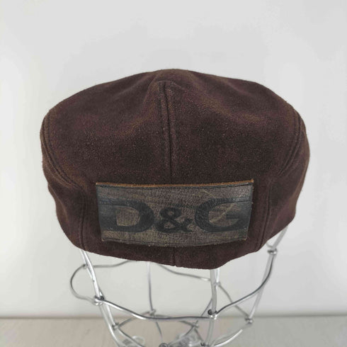 ディーアンドジードルチェアンドガッバーナ D&G DOLCE&GABBANA イタリア製 ロゴパッチ スエード ハンチング メンズ S