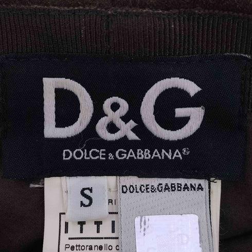 ディーアンドジードルチェアンドガッバーナ D&G DOLCE&GABBANA イタリア製 ロゴパッチ スエード ハンチング メンズ S