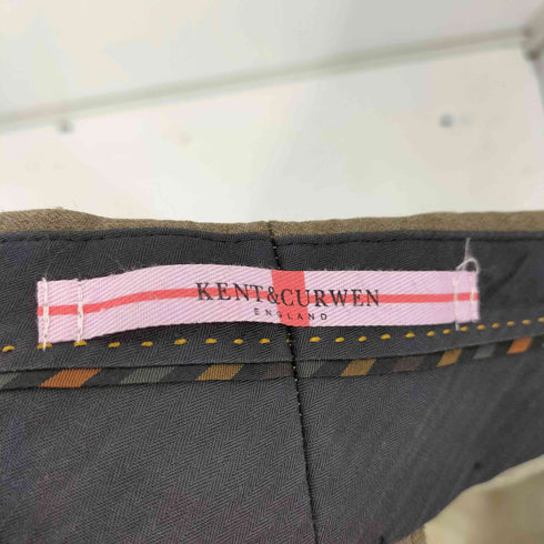 ケントアンドカーウェン KENT&CURWEN 総ウール センタープレス スラックス メンズ 82