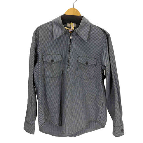 エンポリオアルマーニ EMPORIO ARMANI イタリア製 ハーフジップヒッコリーシャツ メンズ 48