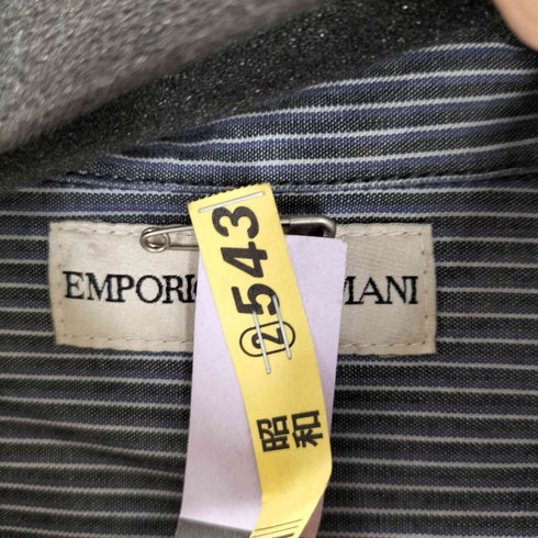 エンポリオアルマーニ EMPORIO ARMANI イタリア製 ハーフジップヒッコリーシャツ メンズ 48