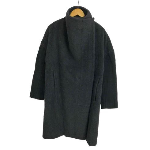 ヘルムートラング HELMUT LANG アルパカ混 ラップスタンドカラーコート レディース P