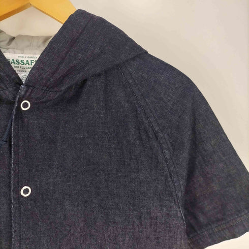 ササフラス SASSAFRAS SEED BOMB BUD JACKET 1/2 裏地キルティング フーデット半袖ジャケット メンズ JPN:S