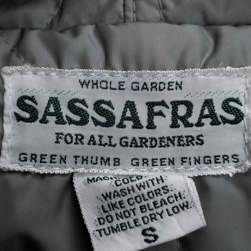 ササフラス SASSAFRAS SEED BOMB BUD JACKET 1/2 裏地キルティング フーデット半袖ジャケット メンズ JPN:S