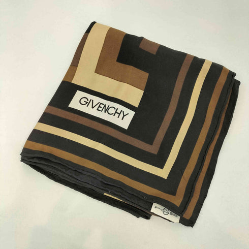 ジバンシィ GIVENCHY シルク100 幾何学柄 スカーフ レディース