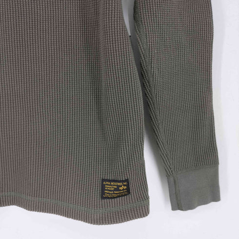 アルファインダストリーズ ALPHA INDUSTRIES ワッフル ヘビーウェイト L/S Tシャツ メンズ JPN:S