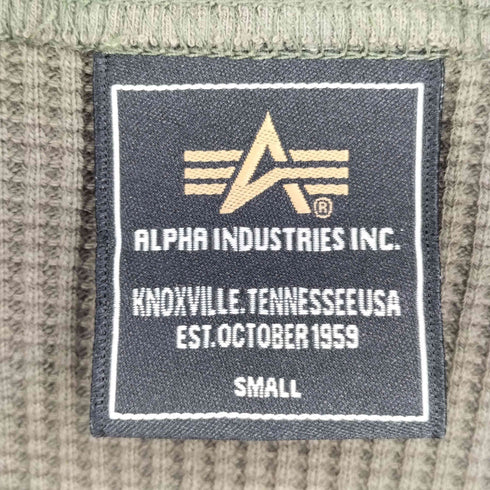 アルファインダストリーズ ALPHA INDUSTRIES ワッフル ヘビーウェイト L/S Tシャツ メンズ JPN:S