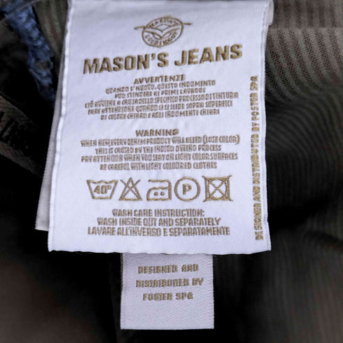 メイソンズ masons コットン ストレートパンツ メンズ
