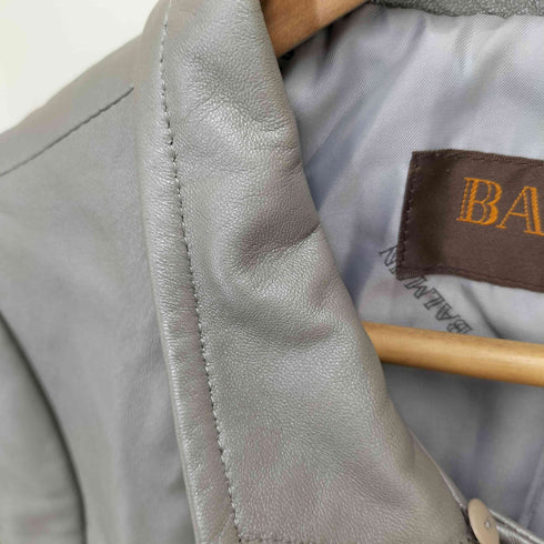 バルマンパリ BALMAIN PARIS 80S-90S ラムレザー ハーフコート レディース