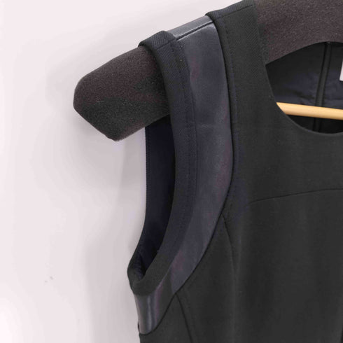 ボスヒューゴボス BOSS HUGO BOSS レザー切替ノースリーブワンピース レディース 32