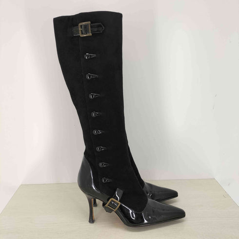 マノロブラニク MANOLO BLAHNIK スエードロングブーツ レディース JPN:37