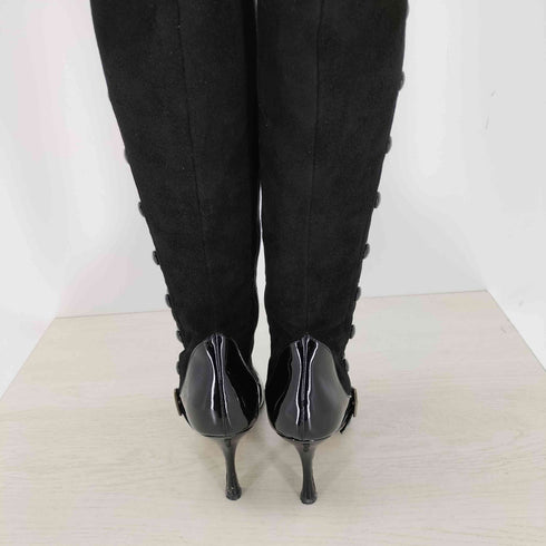 マノロブラニク MANOLO BLAHNIK スエードロングブーツ レディース JPN:37