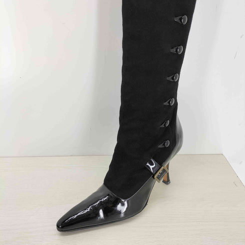 マノロブラニク MANOLO BLAHNIK スエードロングブーツ レディース JPN:37