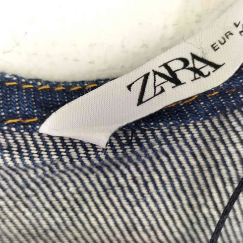 ザラ ZARA スクエアネックロングデニムワンピース レディース import:L