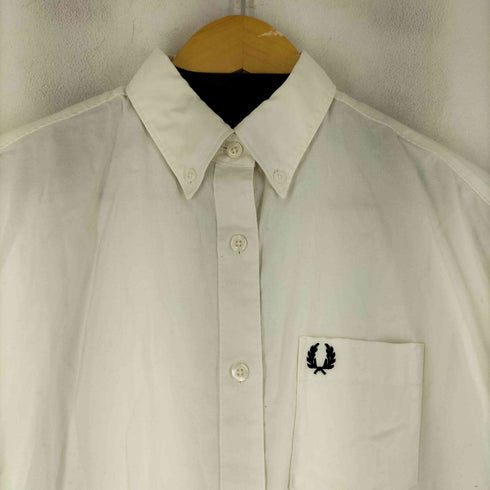 フレッドペリー FRED PERRY ワンポイントロゴ刺繍 S/S シャツ レディース UK:10