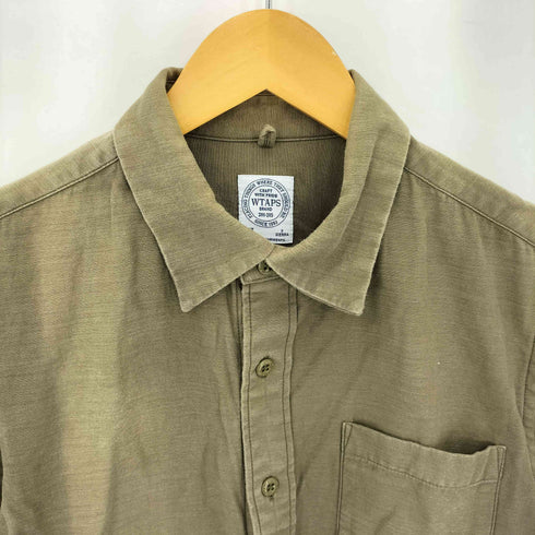 ダブルタップス WTAPS 無地 コットン ロングスリーブシャツ メンズ