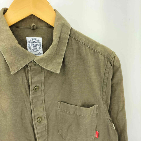 ダブルタップス WTAPS 無地 コットン ロングスリーブシャツ メンズ