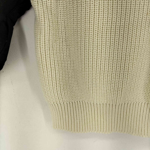 ザラ ZARA 異素材切替 S/S ニットブラウス レディース import:L