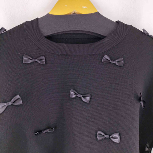 リボンデザイン L/S トップス レディース