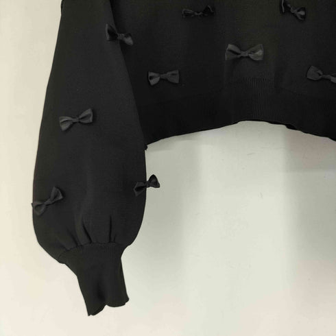 リボンデザイン L/S トップス レディース