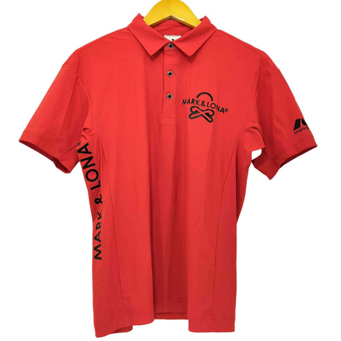マークアンドロナ MARK&LONA Option Performance Polo ロゴプリント ポロシャツ メンズ JPN:44