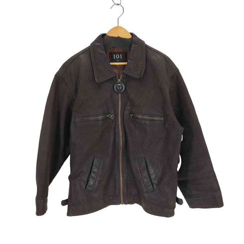 101 Concept ジップアップレザージャケット メンズ JPN:XL