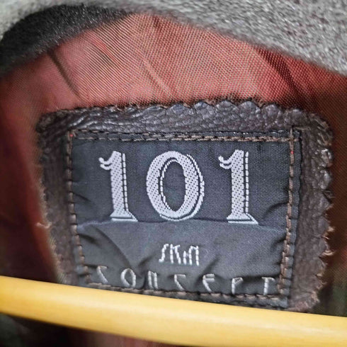 101 Concept ジップアップレザージャケット メンズ JPN:XL