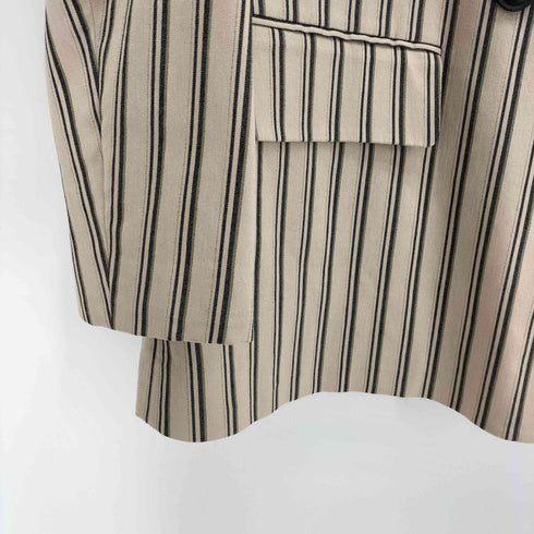 ザラ ZARA ストライプ ダブルブレスト テーラードジャケット レディース import:S