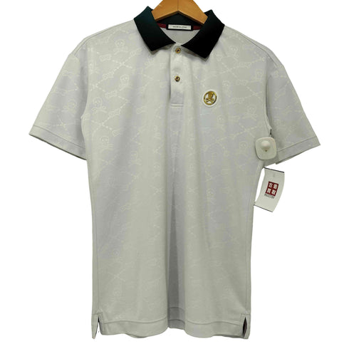 マークアンドロナ MARK&LONA Ruler Polo 総柄 エンボス加工 ロゴエンブレム ポロシャツ メンズ JPN:44